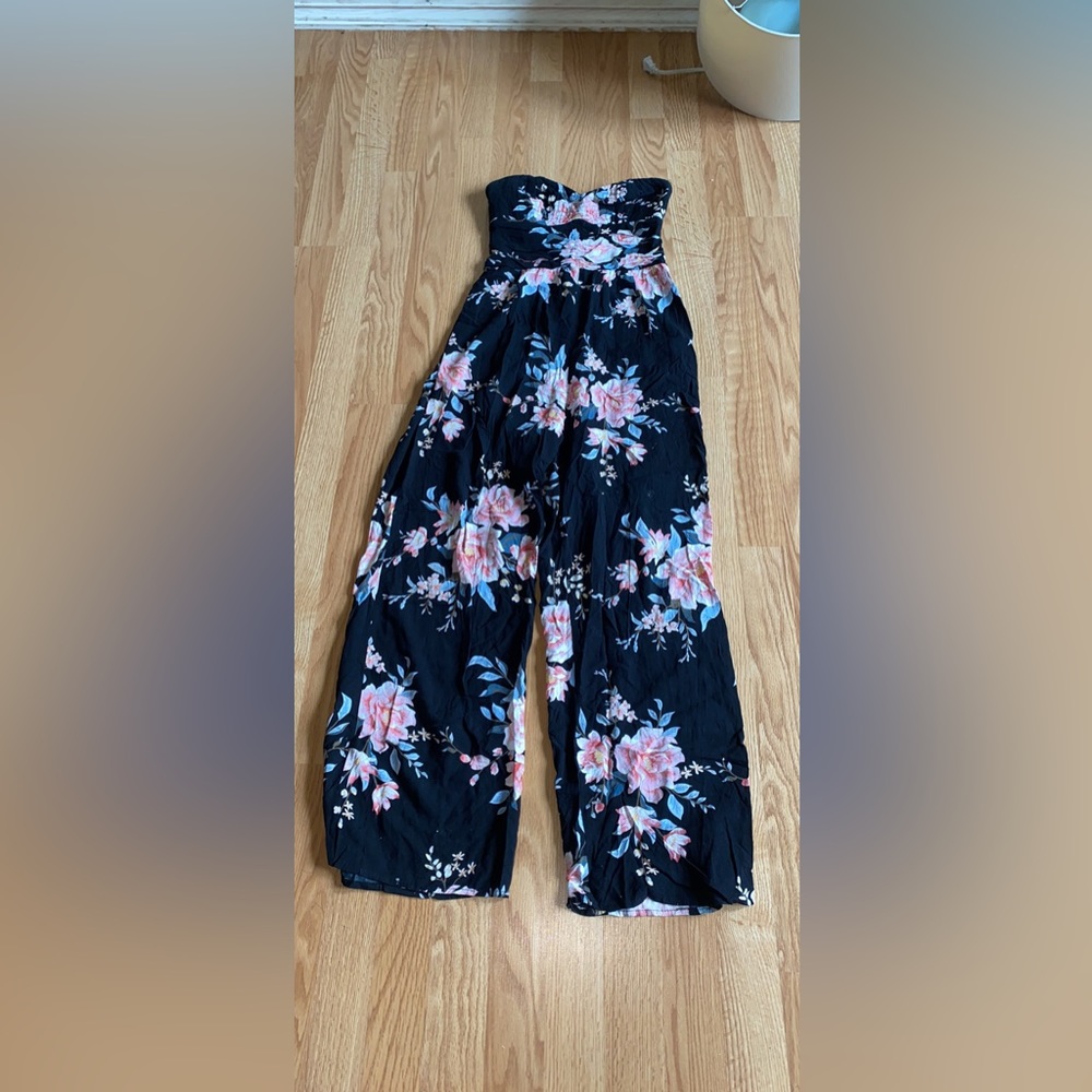 Fit and Flare Floral Jumpsuit